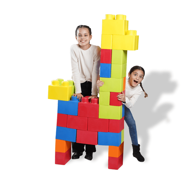 Ibrick 30 Piezas Bloques de Construcción Gigantes De Hule Espuma Seguro Ibrick Juego de Construcción