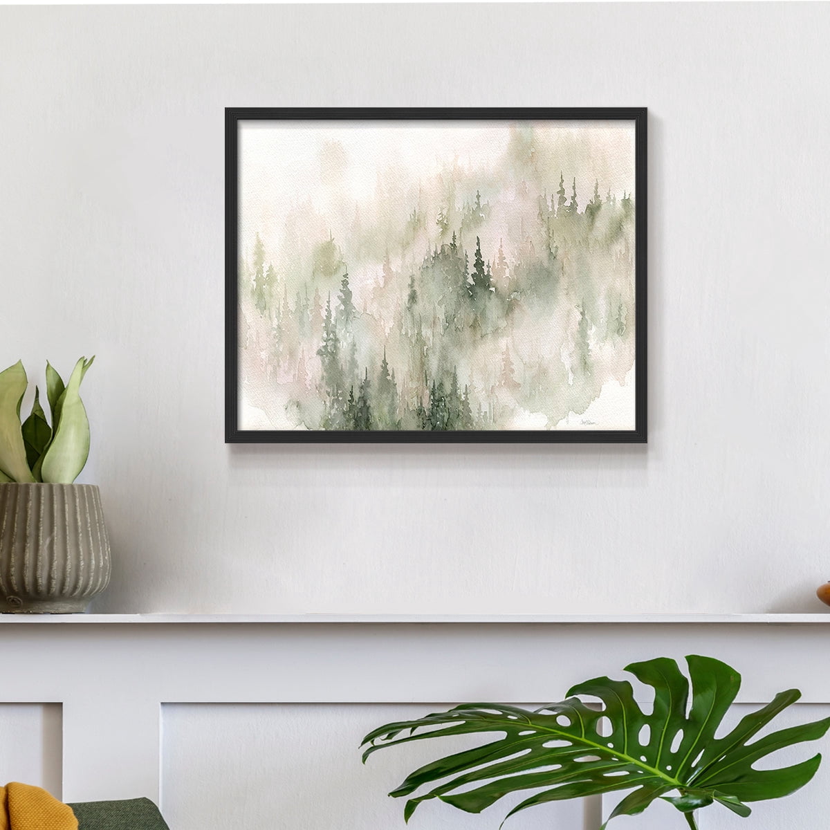 Misty Mountain Sides by Carol Robinson - Restickable Framed Giclée Print
