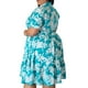 thumbnail image 4 of Puntoco Vestido De Manga Corta Con Cuello En V, Vestido Bohemio Informal De Talla Grande Con Cuello En V, Liso Y Estampado, De Manga Corta, Vestido Con Vuelo, Azul Cielo Xxxxl, 4 of 7