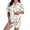 White-16, variant on JAJAHO Halloween Women Pajama Sets Short Sleeve 2 Piece Pj Set Matching Button Shirt With Shorts