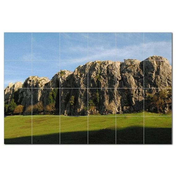 Mountain Ceramic Tile Mural Kitchen Backsplash Bathroom Shower, 401173-XL64
