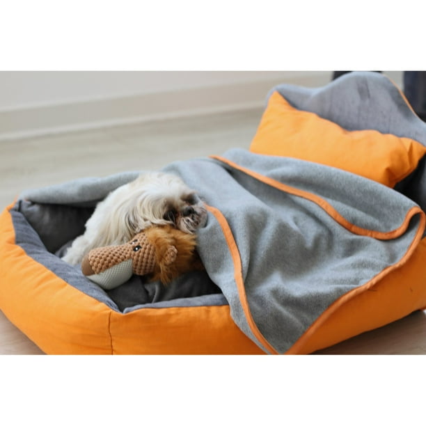 Wag and Wiggle 4 Piece Luxury Memory Foam Pet Bed