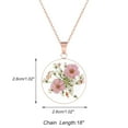 thumbnail image 4 of Daffodils and Queen Anne's Lace Pressed Wildflower Necklace Rose Gold Pressed Flower Necklace Personalized Handmade Jewelry, Gifts for Valentine's Day, Birthday, Mother's Day, Christmas, 4 of 8
