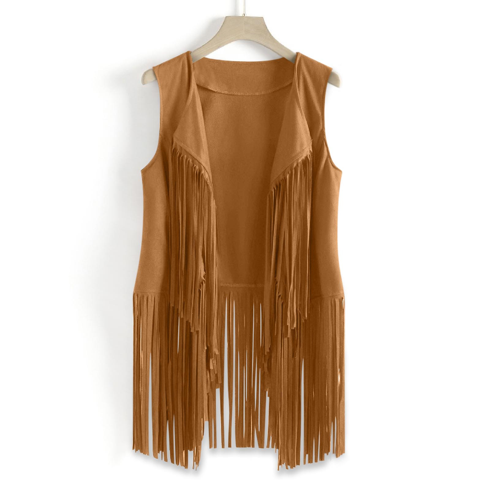 Damesvest Met Kwastjes Cowgirl - Faux Suède Franjes Vest Boho Westerse Hippie Kleding Y2K