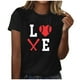 thumbnail image 1 of Blusa informal de manga corta con cuello redondo y estampado suelto de verano para mujer con estilo OAVQHLG3B Store  lin121212, 1 of 4