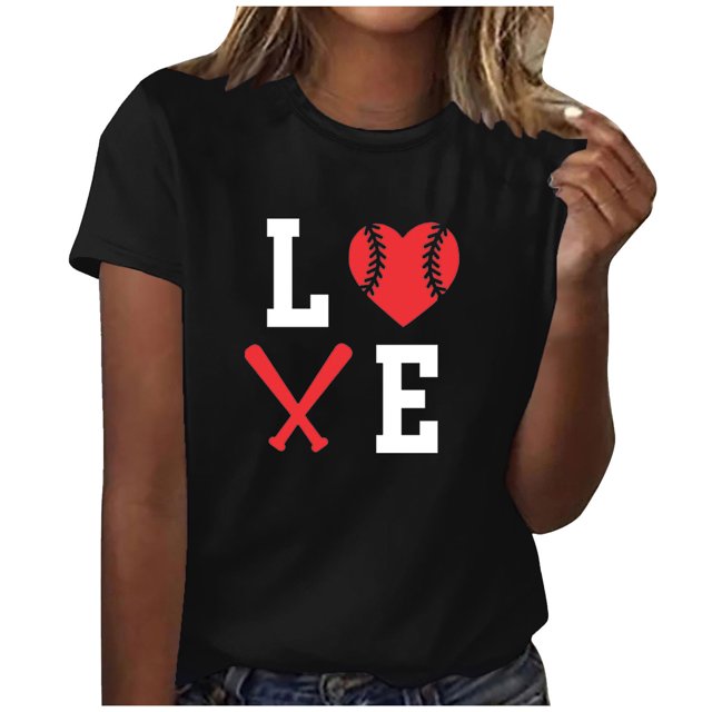 Blusa informal de manga corta con cuello redondo y estampado suelto de verano para mujer con estilo OAVQHLG3B Store lin121212