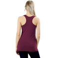 thumbnail image 2 of Womens Solid Basic Cotton Racerback Tank Top, 2 of 5