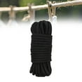 thumbnail image 3 of Miulika Camping Clothesline Laundry Drying Line Paracord Multipurpose Braided Cotton Rope Washing Line Indoor for Boating RV Bathroom 10m Black, 3 of 9