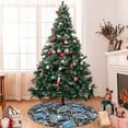 thumbnail image 7 of Rateoe Blue Excavator Print Christmas Tree Skirt 48" for Xmas Holiday New Year Party Circle Tree Mat Ornaments Decoration, 7 of 7