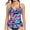 A-Colorful Leaf, variant on Women's Push Up Tankini Top Twist Front Ruched Tankini Bathing Suits Vintage Swimsuit V-Neck Tummy Control Swimwear Top