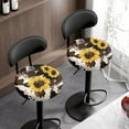 thumbnail image 2 of SEANATIVE Cow Print 2 PCS Round Bar Stool Cover Set Sunflower Stool Seat Cover Chair Cushion Cover Size S Bar Stool Seat Cover Elastic Bar Stool Slipcover 13"-15", 2 of 7