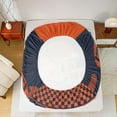 thumbnail image 5 of jejeloiu Football Sport Games Bed Sheets,Deepblue Orange Helmet King Sheets For Kids 4 Pieces, 5 of 7