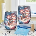 thumbnail image 4 of Pitbull Patriotic Welcome for 4Th of July Independence Day 12oz Stainless Steel Wine Tumbler Insulated Cup with Lid Terrier Dog Lover - 00010, 4 of 5