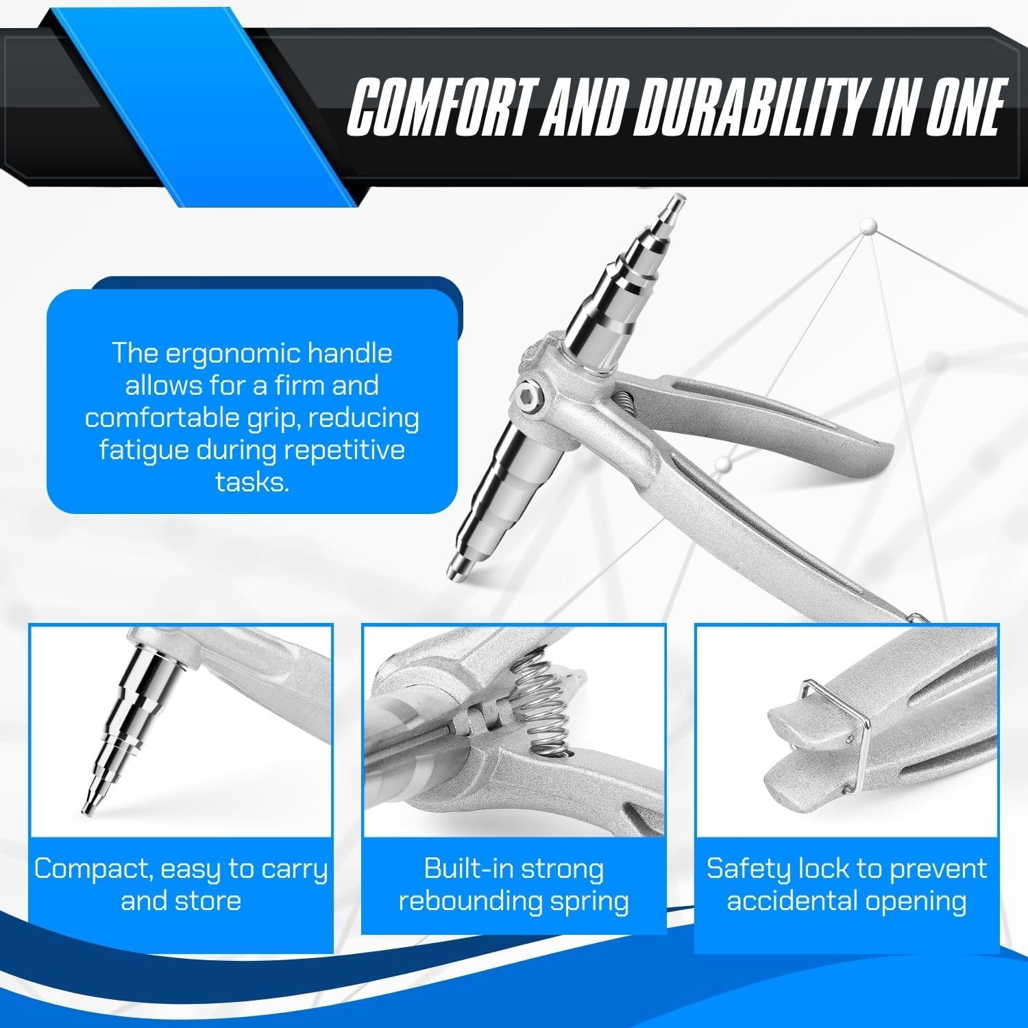 Copper Pipe Expander Tool, Universal Aluminum Alloy Hand Swager Tool HVAC, 1/4" 5/16" 3/8" 1/2" 5/8" 3/4" 7/8" Copper Swaging Tool for Refrigeration Air Conditioner Repair and Maintenance