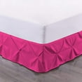thumbnail image 3 of D.N.G. BEDDINGS 1 Piece Pinch Pleated Bed Skirt, 12 Inch Deep Pocket, 800 Thread Cotton 100% Egyptian Cotton, Olympic Queen Size (66" x 80") Inch, Solid Hot Pink, 3 of 3
