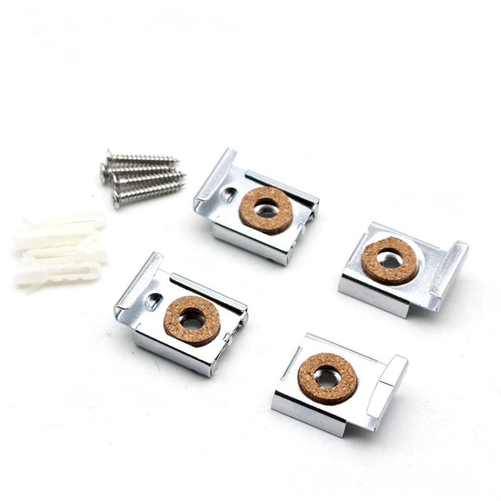 Thinsont 1 Set Mirror Clips Simple Style Holder Mounted Clip Practical
