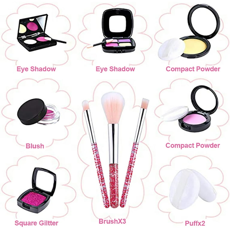 5 Pcs Conjunto de maquiagem princesa,Portátil Princess Cosmetic