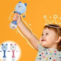 CYBIBO Baby Rattle, Baby Toys Clearance! Children Toys Drummers 3-6-12 Months Old Hand Cranked Bells 2-in-1 Year Old Newborn Children Early Childhood Education Toys Cute Bear Wave Drum