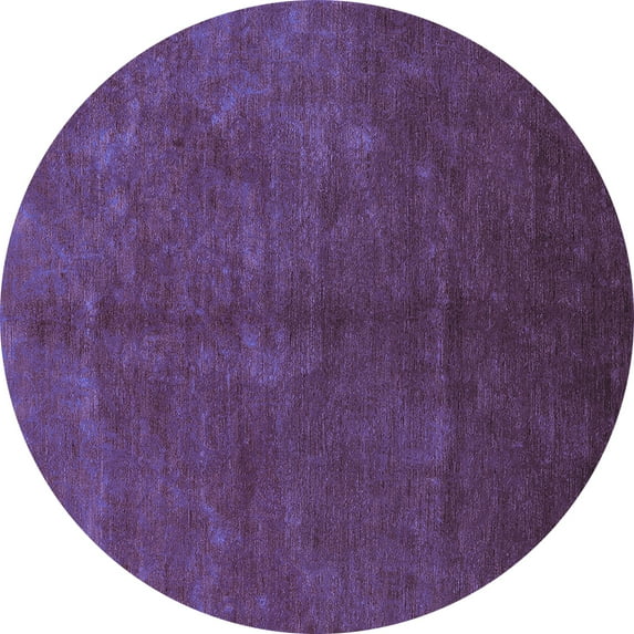 Ahgly Company Indoor Round Oriental Blue Industrial Area Rugs, 8' Round