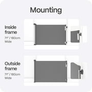(4 pack) Perma Child Safety 71 in. Wide x 33 in. Tall White Retractable Baby Gate