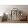 thumbnail image 2 of Kingston Brass KVPB1917M34SQ6 Edwardian 19" Carrara Marble Console Sink with Brass Legs (4-Inch, 3-Hole), Carrara Marble White/Polished Nickel, 2 of 8
