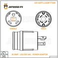 JourneymanPro RV Power Cord Adapter 125/250 VAC 30 Amp Male to Female