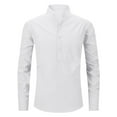 thumbnail image 4 of YUHAOTIN Running Shirt for Men Sleeveless Casual Shirt Solid Color Shirt Imitation Cotton Linen Long Sleeve Shirt Pure Cotton Summer Shirts Umpire Shirt, 4 of 4