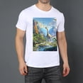 thumbnail image 2 of Basic Oversize Tees For WomenScenery Loose Boyfriend Shirts Casual Blouse round neck, 2 of 5