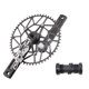 thumbnail image 2 of 130 BCD bicicleta de montaña ultraligera 170mm cigüeñal, aleación de aluminio MTB juego de manivela estrecha de una sola 5-garra soporte 54T Negro Macarena Brazo de manivela de bicicleta plegable, 2 of 8