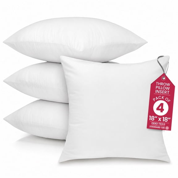 Hannah Linen Decorative Throw Pillows - Indoor & Outdoor Ultra Soft Cushion - 12" x 20" Pillow Insert Set of 4