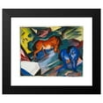 thumbnail image 2 of Franz Marc 18x15 Black Modern Framed Museum Art Print Titled - Red and Blue Horse (1912), 2 of 5
