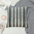 thumbnail image 2 of HENGT  Grey and Cream Farmhouse&nbsp;Throw Pillow Covers, Modern Accent Square Decorative Pillow&nbsp;Case,Stripes Textured for Sofa Couch Chair Bedroom(Grey), 2 of 5