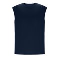 thumbnail image 5 of asjyhkr Plus Size Mens Athletic Tank Tops Mesh Stretch Sleeveless Crew Neck Shirts Gym Running Workout Shirts(L,Navy), 5 of 7