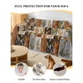 thumbnail image 4 of Floral Patchwork Couch Cover for Dogs, Vintage Country Geometric Flower Washable Sofa Covers Slipcover for Pets Dogs Futon Cover, Couch Recliner Covers, Oversized Chair Slipcover 71"x91", 4 of 9