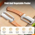 thumbnail image 5 of Zero Snag Wooden Kitchen Tool, 2-in-1 Multifunctional Stainless Steel Vegetable Handle Peeler with Built-in Bottle Opener, Zero Snag Wooden Peeler for Potato, Pumpkin, Papaya (2PCS), 5 of 7