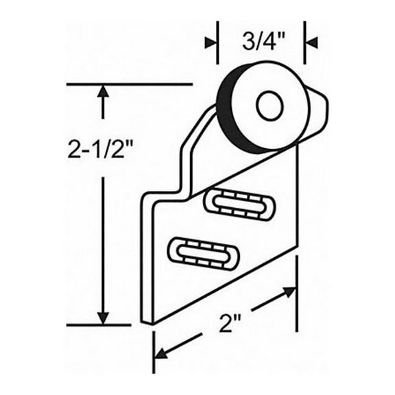 Manufacturer Varies Hanger, 2 in W, 2 1/2 in L, Gray 3-164
