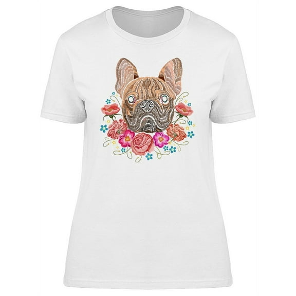 French Bulldog With White Eyes T-Shirt Women -Image by Shutterstock, Female Small
