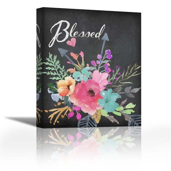 Blessed - Contemporary Fine Art Giclee on Canvas Gallery Wrap - wall décor - Art painting - 12 x 15 Inch - Ready to Hang