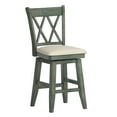 thumbnail image 6 of Weston Home Sheena Double X Back 24-inch Counter Height Wood Swivel Stool, Antique Sage, 6 of 6