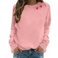 thumbnail image 4 of Sweatshirt for Women Valentines Day Trendy Comfortable Heart Printed Plus Size Casual Loose Pullover Blouse Tops S-2XL, 4 of 6