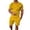 Yellow, variant on Mens Short Sets 2 Piece Short Sleeve T Shirt & Shorts Summer Outfits for Men Beach Outfit Vacation Sets