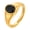Black, variant on Gemstone Rings for Women Oval Cubic Zirconia Colorful Red Green Blue Finger Vintage Stainless Steel Gold Plated Unique Dainty Elegant Jewelry Green Size 6