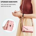 thumbnail image 4 of Wallet Case for Samsung Galaxy S23 for Women, Faux Leather Shoulder Crossbody Purse Handbag Neck Strap Lanyard Cover with ID Card Holder Phone Case for Samsung Galaxy S23 XK Rose Gold, 4 of 9