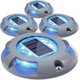 thumbnail image 1 of Solar Deck Lights Driveway Solar Lamp Outdoor LED Light Waterproof for Garden Dock Pathway Yard 4 Pack (Blue), 1 of 5