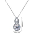 thumbnail image 3 of Simulated Moissanite Hollow Gourd Necklace - Elegant Pendant Collarbone Chain Jewelry, Adjustable Length Lightweight Necklace for Women Birthday Anniversary Holiday Gift, 3 of 6