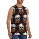 thumbnail image 2 of Fotbe Butterfly Skull Men's Camiseta sin Mangas Estampada para Hombres, Playera Casual para Gimnasio, Entrenamiento, Playa-Small, 2 of 7