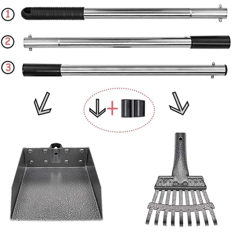 Furggis Adjustable Dog Pooper Scooper Set with Tray & Rake photo 3
