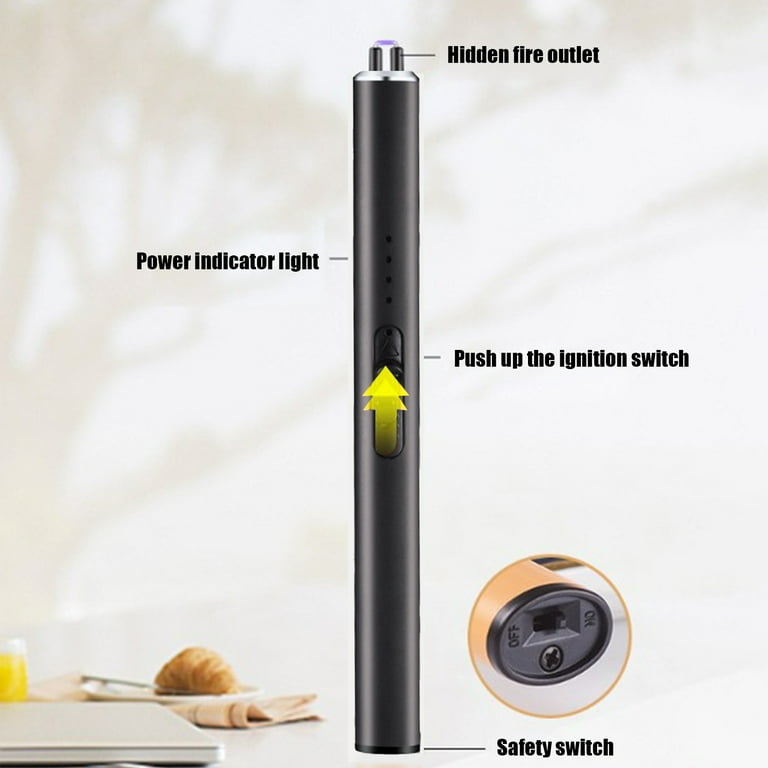 DcGZvy Small Lighters Decorative Long Candles Lighter, Cigarette Lighter  Kitchen Lighter Rechargeable, Camping Gadgets Lighters for Grill