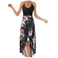 thumbnail image 1 of Mode Casual V-Cou Sans Manches Sangle Ouverte Robe d'Impression Sexy, 1 of 5