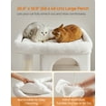 thumbnail image 2 of Cat Tree 39.8-Inch Cat Tower for Extra Large Cats up to 44 lb, Cat Condo with Large Perch, 2 Cat Caves, Scratching Post, White, 2 of 8